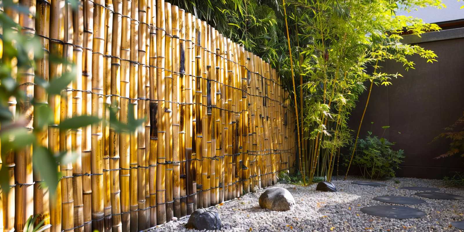 Eco-friendly bamboo fencing in Hawaii.